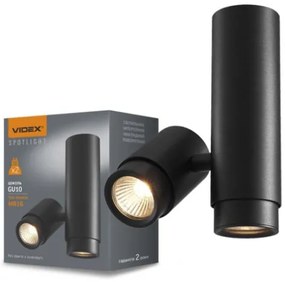 VIDEX VL-SPF07-B ARIZA FEKETE SZÍNŰ MENNYEZETI LÁMPA 2XGU10 30W IP20