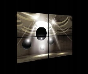 Vászonkép 120x80 gömbök fény árnyék tér jövő beton technológia