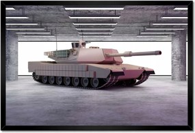 Poszterek keretben 60x40 Nehéz tank a parkolóban