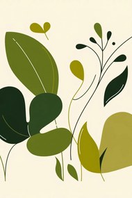 Poszter 40x60cm Friss levelek