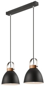 Fekete függőlámpa fém búrával Danielle – LAMKUR