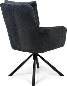 AVENBERG TESSA Forgó étkezőszék szett - 2 db, sötétszürke