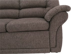 Sarokülőgarnitúra ágyfunkcióval és ágyneműtartóval, bal oldali kivitel, barna, AMELIA