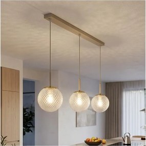 Brilagi - Kábeles függőlámpa STELLA 3xE27/60W/230V bézs/arany