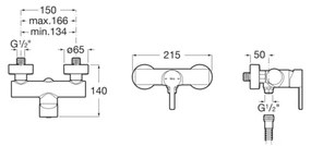 Roca A5A2196C00 - NAIA zuhanycsaptelep, polírozott króm