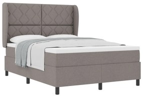 Boxspring Ágy Matraccal - Taupe, 140x200 cm, Szövet
