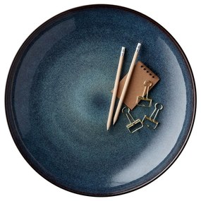 Fekete-kék kőedény tál ø 40 cm Gastro Dark Blue/Black – Bitz