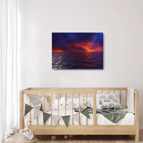 Tengeri kép a madarakkal (üvegen) (70x50 cm)