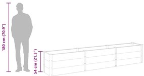 szürke WPC kerti magaságyás 300 x 50 x 54 cm