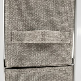 OFELIA szekrény szövet fiókokkal, fehér