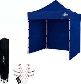 Gemini povedal Pop-up pavilon 2x2 m acél | Profi háttér Felállítva 45 mp alatt. - plusz 3 oldalfal - Kék