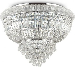 IDEAL LUX 243566 DUBAI PL24 CROMO Kristály Mennyezeti Lámpa E14 IP20