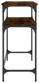 füstös tölgy színű szerelt fa tálalóasztal 75x35,5x75 cm