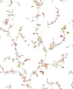 Parato Cristiana Masi Blooming Garden 11 Fiorella fehér-okkersárga virágos vlies tapéta – 8335