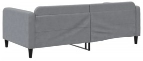 világosszürke szövet kanapéágy keret 100 x 200 cm