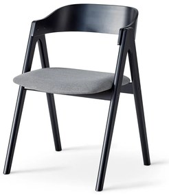 Mette fekete bükkfa étkezőszék szürke ülőfelülettel - Findahl by Hammel