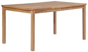 vidaXL tömör tíkfa kerti asztal 150 x 90 x 77 cm