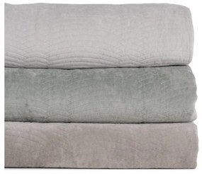 Szürkészöld bársony steppelt ágytakaró 230x260 cm – Ixia