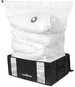 Vákuumos-megerősített textil ruhatároló doboz szett 2 db-os 65x45x27 cm Black Edition – Compactor