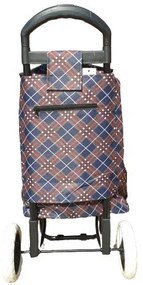 Donzella kisméretű gurulós bevásárlótáska barna kék