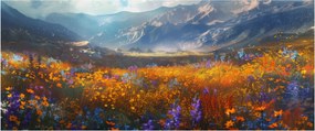 Kép - Festett hegyi táj II. (120x50 cm)