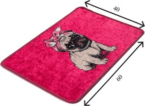 Pink Pug fürdőszobai szőnyeg