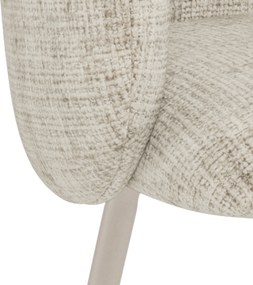 MAZZONI EXPORT CLARA Bézs (Juto 4 szövet)/szürke-bézs váz (cashmere) - MODERN KÁRPITOZOTT KAGYLÓSZÉK LOFT STÍLUSÚ NAPPALIBA/ÉTKEZŐBE/IRODÁBA