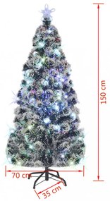 száloptikás megvilágított karácsonyfa állvánnyal 150 cm