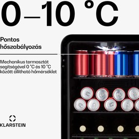 Klarstein PopLife 70L, italhűtőszekrény, 70 liter, 0 - 10 ° C, retro kivitelben