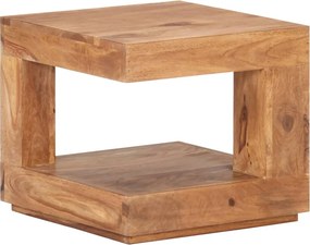 vidaXL tömör akácfa dohányzóasztal 45 x 45 x 40 cm