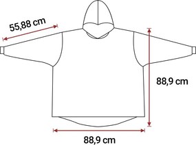 ALICORN színes báránybunda hatású kapucnis, ujjas pléd