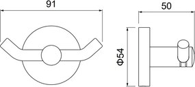 AREZZO design RONO dupla fogas, szálcsiszolt bronz