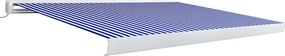 vidaXL kék és fehér motorizált kazettás napellenző 400x300 cm