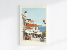 Vászonkép Canvas Horvátország Dalmácia Adria Kávézó Kilátás 80x120