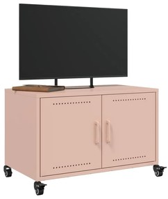 rózsaszín acél TV-szekrény 68 x 39 x 43,5 cm