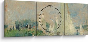 Kép - Auguste Renoir, Regatta at Argenteuil, reprodukciók (órával) (90x30 cm)