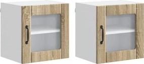 vidaXL Konyhaszekrény 2 pcs Sonoma tölgy 40 x 31 x 40 cm Faanyag