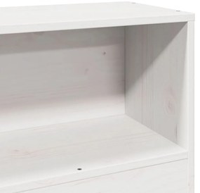 fehér tömör fenyőfa fejtámla tárolóval 100 cm