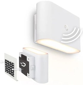 Briloner 3878016 - Újratölthető LED fali lámpa érzékelővel CHAT LED/3W/5V 2000 mAh fehér