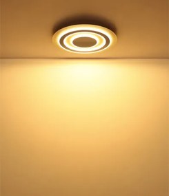 Globo 48032-40S Mennyezeti lámpa, fém matt fehér, fém matt homokszínű, akril fehér, ø: 480mm, M: 43mm, tartozék: LED 40W 230V, 4600lm forrás, 1500lm kimenet, 3000K