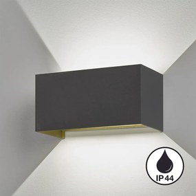 FISCHER&HONSEL 30519 WALLO Modern Kültéri Fali Lámpa Bézs, Fekete, Szürke LED IP44