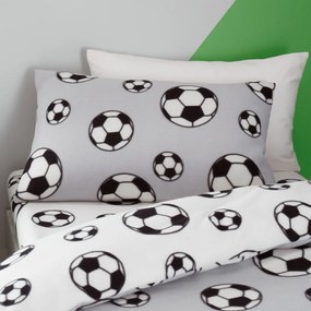 Egyszemélyes flanel gyerek ágyneműhuzat 135x200 cm Football – Catherine Lansfield