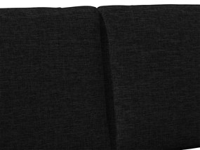 Kárpitozott fejtámla Fekete 180 cm Tömör fenyőfa