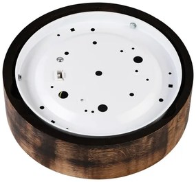 OAK SMOKY mennyezeti lámpa 1xE27/15W/230V, 27,5 cm, tölgy/sötétbarna