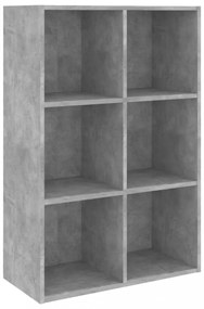 betonszürke szerelt fa könyv-/tálalószekrény 66x30x98 cm