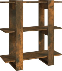 vidaXL füstös tölgy színű térelválasztó könyvszekrény 80x30x87 cm