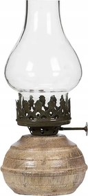 Lampion Gyertyatartó Tealight Fa Petróleum Lámpa Nappali Otthonra 20cm