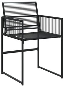 vidaXL 13 részes fekete polyrattan kerti étkezőgarnitúra