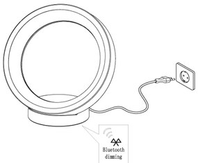 Eglo 99029 - RGB LED asztali lámpa MARGHERA-C, 16W, 230V, dimmelhető