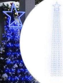 vidaXL kék 320 LED-es karácsonyfafüzér 375 cm